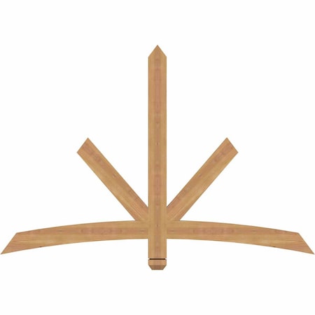 Ekena Millwork Alberta Smooth Timber Gable Bracket, Western Red Cedar, 60"W x 40"H x 1 1/2"D x 3 1/2"F, 16/12 Pitch GBW060X40X0204ALB00SWR